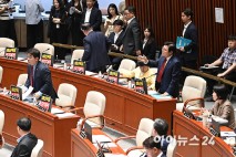 [포토] 국민의힘, 예결위 정회 요구하며 퇴장