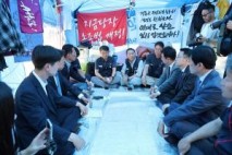 고공농성 90일… 민주당, 한화에 손배소 철회·임단협 해결 촉구