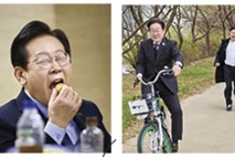 따릉이 탄 이재명 뒤에 박찬대 헐레벌떡…'장꾸미' 터진 우표 완판