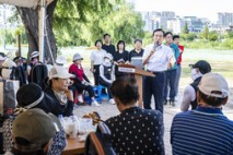 박천동 울산 북구청장, 파크골프 동호인 간담회